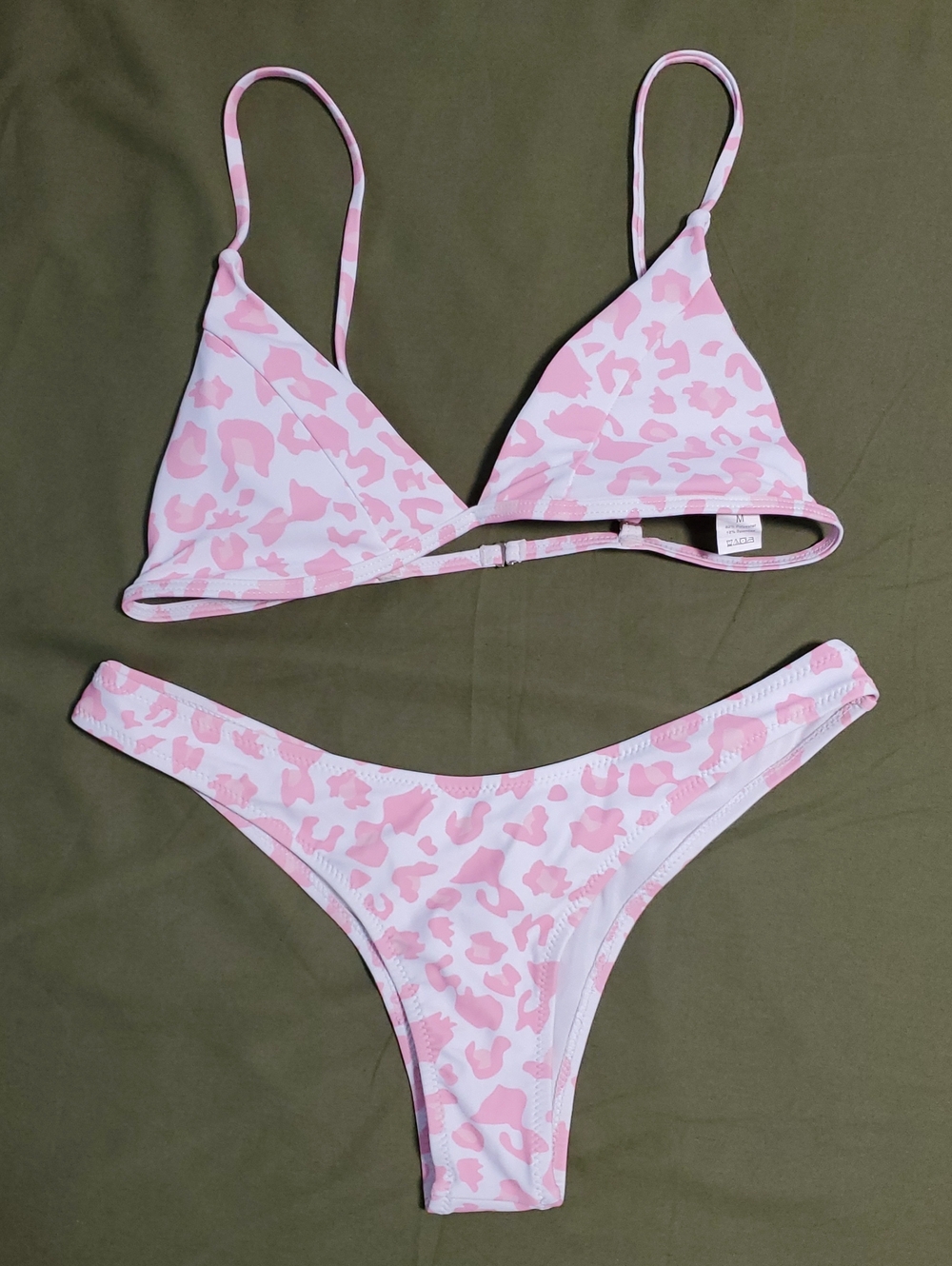 Pink Leopard Print Bikini Set